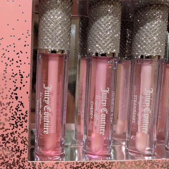 Juicy Couture 4-Piece Lip Gloss Set – Berry, Cherry, Strawberry, Peach NWT - Picture 3 of 5